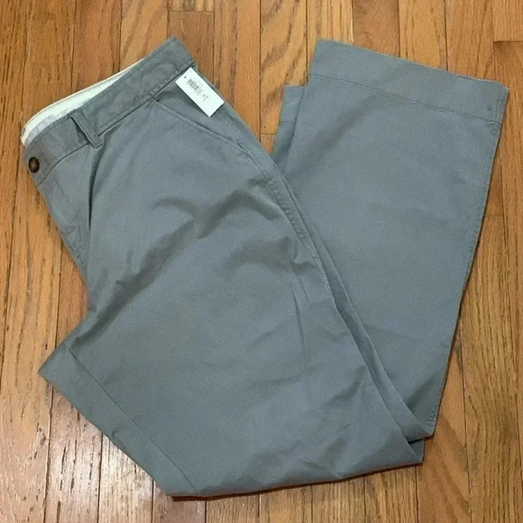 Women’s Old Navy Gray Chino Pants Size 14 Short NEW WITH TAGS - Picture 1 of 8